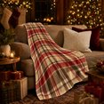 thumbnail image 3 of Rustic Autumn Plaid Living Room, Festive Artistic Scene, Warm Flannel Blanket for Ranch House and Living Room, Animal Lovers Thanksgiving Gift, Artistic Home Decor, 3 of 9