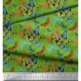 thumbnail image 3 of Soimoi Green Cotton Cambric Fabric Colorful Butterfly Decor Fabric Printed Yard 42 Inch Wide, 3 of 5