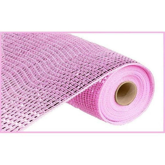 10" Poly Mesh Ribbon: Deluxe Wide Foil Pink (10 Yards)