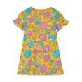 thumbnail image 5 of RXIRUCGD 2025 Vêtements d'Été pour Enfants 3-12 Ans Mode Couleur Unie Pyjamas Rêveurs Robe à Manches Courtes Col Rond, 5 of 5