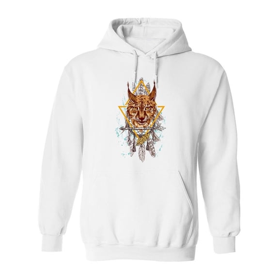 Lynx Sketch Hoodie Men - Men Hoodie, White, 5XL