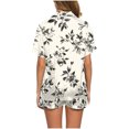 thumbnail image 4 of Conjunto de Verano para las Mujeres, Estampado Cuello de Manga Corta Y Pantalones Cortos, Moda Casual de Dos Piezas, 4 of 8
