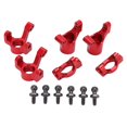 thumbnail image 2 of RC Caster Blocks C Hubs, Metal RC Stub Axle Carriers Alta Dureza Durable Alta Resistencia Para 1/18 RC Car Para LaTrax Teton Cergrey Rojo, 2 of 8