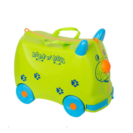 KARMAS PRODUCT Kid's Ride On Roll Suitcase Travel Luggage & Storage Bag,Ride On Luggage