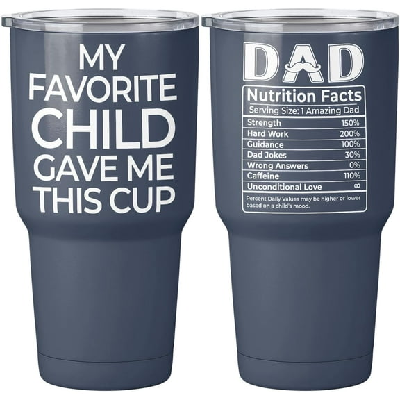 1 Piece - My Favorite Child Gave Me This Cup Tumbler, Fathers Day Birthday Gifts For Dad, Stainless Steel Tumbler 30 Oz, Papa Gifts, Dad Gifts From Daughter, Son, New Dad Dad Gifts Ideas