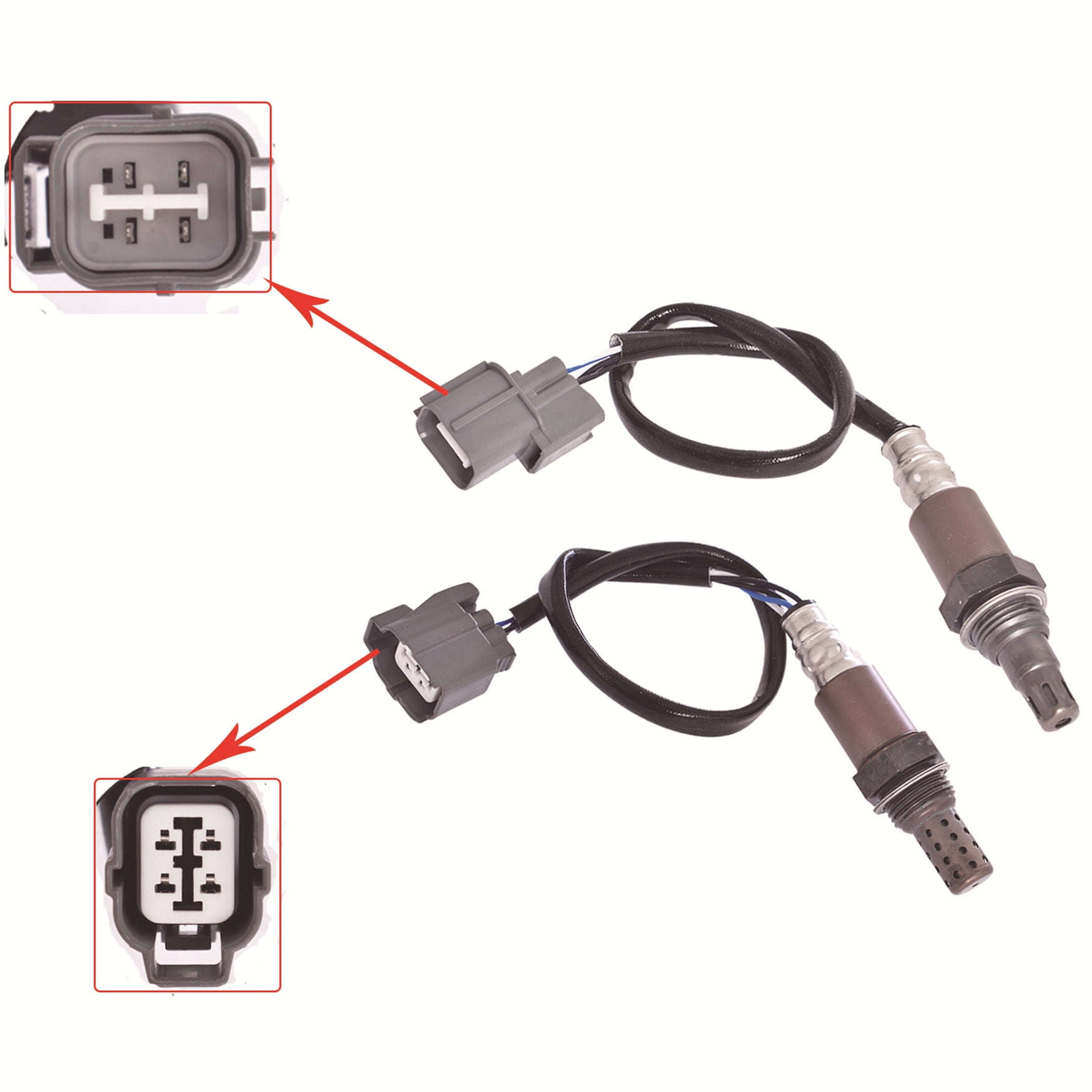 2Pcs Air Fuel Ratio Oxygen O2 Sensor Upstream Downstream Replacement for 2002-2011 Honda Element 2.4L