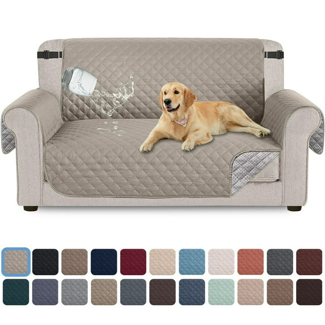 CHOK 100% Waterproof Sofa Cover Non Slip Couch Cover Machine Washable Slipcover Leakproof Furniture Protector for Dogs Kids Pets Dark Gray Sofa