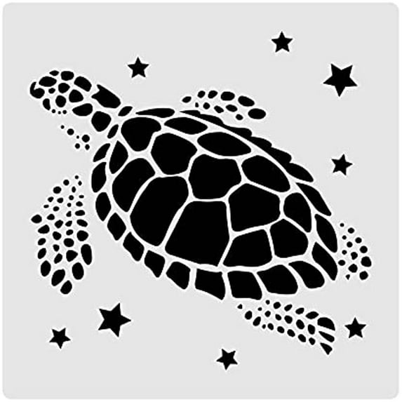 Sea Turtle Stencils Sea Creature Painting Stencils for Art Painting on Wood Scrabooking Cardmaking and DIY Wall Floor Decoration