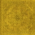 thumbnail image 1 of Ahgly Company Machine Washable Indoor Square Oriental Yellow Industrial Area Rugs, 8' Square, 1 of 4