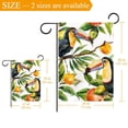thumbnail image 3 of Colorful Toucan Birds and Tropical Fruit Plants Welcome Garden Flags, 12 x 18 Inch Double Sided Outdoor Yard Flags Waterproof For Home Outside Patio Lawn Porch, 3 of 6
