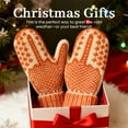 thumbnail image 6 of 1 Pair The Naughty List Mittens, Cozy Warm Knit Gloves with a Hidden Attitude, Women's Novelty Mittens, Funny Winter Gifts for Women, Orange, 6 of 10