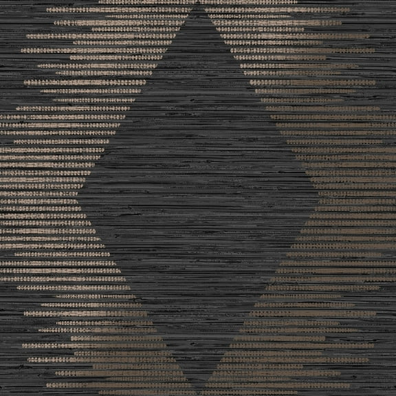 Serenity Geo Black and Rose Gold Wallpaper