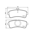 thumbnail image 4 of Brembo 13-19 Mercedes-Benz SL63 AMG/13-18 SL65 AMG Rear Premium Low-Met OE Equivalent Pad, 4 of 4