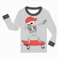 thumbnail image 3 of NOLDARES Toddler Girls Skeleton Pajamas Sets Kids Pumpkin Sleepwear Girl Halloween 2 Pcs PJS, 3 of 4