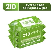 Air Jungles All Purpose Cleaning Wipes 70 Count (Pack of 3), XL 8" x 10" Size Cleaner Wipes for Car Interior, Household Appliance, Yoga Mat, Desk, Gym Equipmen
