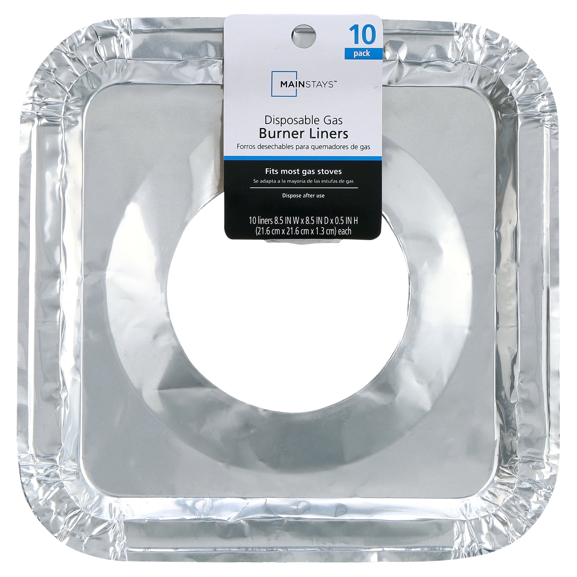 Mainstays 10 Pack Disposable Gas Aluminum Foil Drip Pan Liners