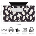 thumbnail image 5 of Long Mouse Pads for Desk,Dark Halloween White Ghosts Desk Mats on Top Of Desks, Desk Mouse Pad Extra Large with 3mm Non-Slip Base and Stitched Edge for Gaming,Office,Work,Home 47.3"x23.6", 5 of 6