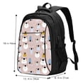 thumbnail image 5 of Wukai Cute Hand Drawn Bear Travel Laptop Backpack: Business Water-Resistant Bag with USB Charging Port, Ideal College Backpack for Men & Women, 5 of 6