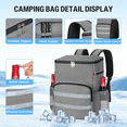 thumbnail image 6 of Cshidworld 54 Can Cooler Backpack Insulated, Extra Large Thermocoolers, 36L Portable Ice Chest Cooler Travel Camping Beach Picnic Cooler for Outdoor Activities, Waterproof Lunch Tote Cooler, 6 of 7