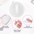 thumbnail image 3 of RUseeN 10 pcs Round Velour Face Makeup Powder Pads, 2.36 Inch Soft Face Compact Setting Powder Puff, Powder Puff Pads with Ribbon, Puff Pads for Loose Powder, White, 3 of 7