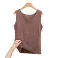 thumbnail image 4 of XuJwPNcy Thermal Tank Top for Women Fleece Lined Warm Sleeveless Shirts Camisole Warm Base Layer Vest for Cold Weather, 4 of 5