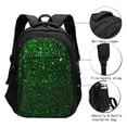thumbnail image 3 of Fotbe Green Sparkling Mochila con Estampado y Puerto USB para Hombre y Mujer, Mochila Antirrobo, Mochila de Viaje, Mochila Escolar, Mochila Universitaria, 3 of 7