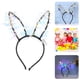 thumbnail image 2 of KAKOWELY 5 diademas LED brillantes con forma de orejas de conejo para el pelo, accesorios para fiestas (negro), 2 of 5