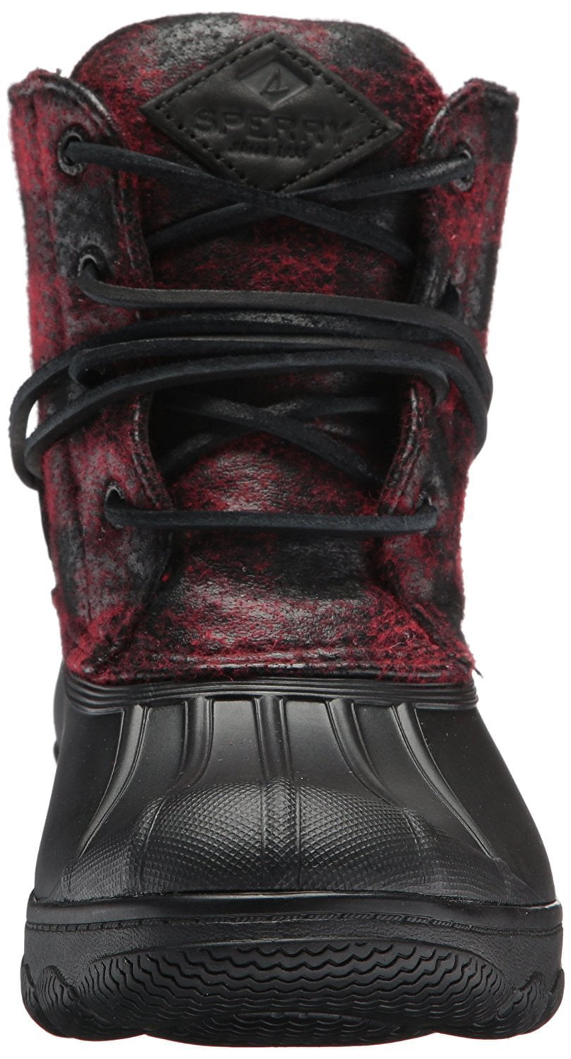 red and black sperry duck boots