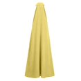 thumbnail image 4 of Avolia Plus Size Women Summer Casual Dress Solid Color Breathable Polyester Everyday Outing Wear Yellow XXL, 4 of 8