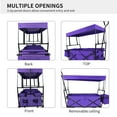 thumbnail image 2 of M optimized Outdoor Garden Wagon with Canopy and Pockets, Foldable Portable Beach Trolley Cart with 7" Wheels for Camping Garden Sports, Load Capacity 262LBS, 2 of 9