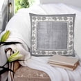 thumbnail image 3 of 16x16 Pillow Covers Set of 2, Grey Beach Coastal Square Throw Pillow Covers for Couch/Sofa/Living Room, Summer Nautical Starfish Shell Coral Vintage Decorative Soft Pillowcases for Couch, 3 of 7