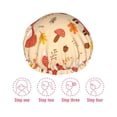 thumbnail image 5 of KLL Cute Foxes Pattern Shower Cap & Bath Cap for Women,Reversible Oversized Waterproof Shower Caps for all Hair Lengths,Elastic Reusable Bathing Hair Cap, 5 of 6