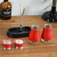 thumbnail image 5 of Funly mee Stainless Steel and Glass Salt and Pepper Shaker Set with Holder, 2 Pack, 5 of 6