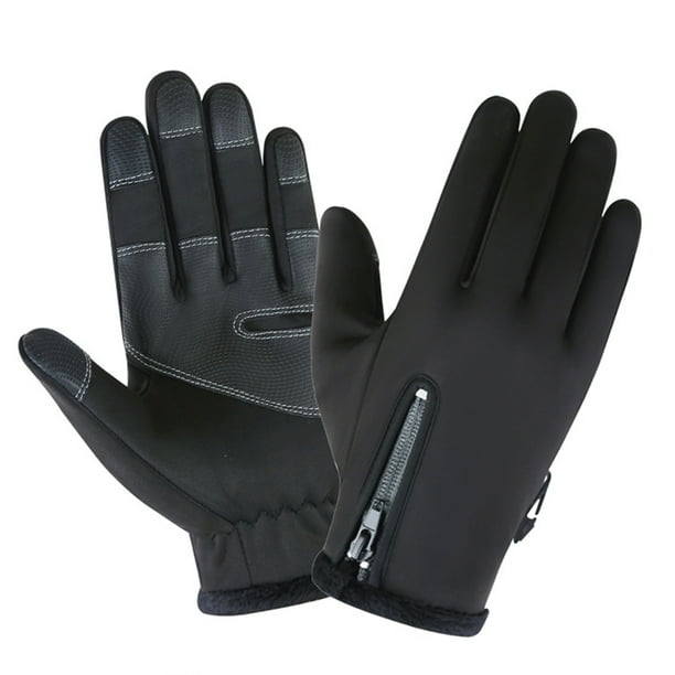 Guantes,Guantes Cálidos A Prueba de Viento Guantes Impermeables Con Cremallera Guantes de Ciclismo Tomshoo Guantes
