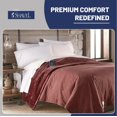 thumbnail image 4 of Thermee Micro Flannel Electric Blanket with Ultra Velvet, Sangria, Queen, 4 of 4