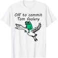 thumbnail image 1 of Funny Meme Frog and Goose Weirdcore Off to Commit Tomfoolery Camiseta, 1 of 2