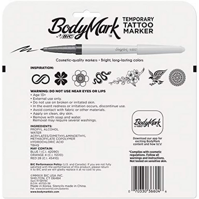 David Art Center - BodyMark Temporary Tattoo Markers Are Here!  Cosmetic-quality markers with bright, long-lasting colors Available  individually or in packs of 3 or 8, these alcohol-based markers are skin-safe  and leave