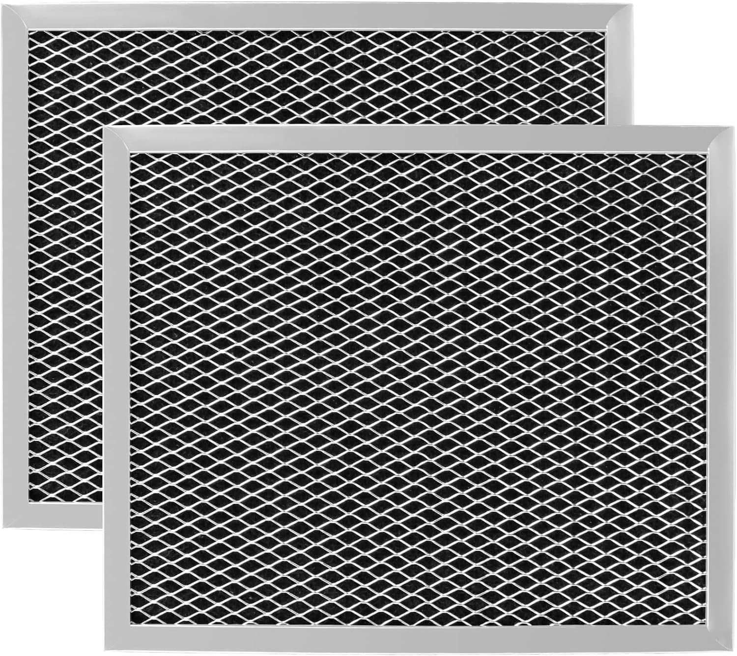97007696 Replacement Filter For B-Roan - 10.5 X 8.75 Range Hood Filter Compatible with Stove Vent Fan With Aluminum Mesh Charcoal Combo By - Replaces 6105c 97007697-2 Pack