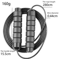 thumbnail image 2 of Weighted Jump Rope - For fitness , cardio, boxing , endurance training, Jumping Exercise. - black, 2 of 5