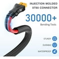 thumbnail image 6 of XT60 Extension Cable (12AWG 20FT): High-Quality XT60 Male to Female Cable with Flame Retardant Sleeve, Injection Molded XT60 Adapter Wire for Portable Power Station, Solar Panel, Generator&RC Battery, 6 of 7