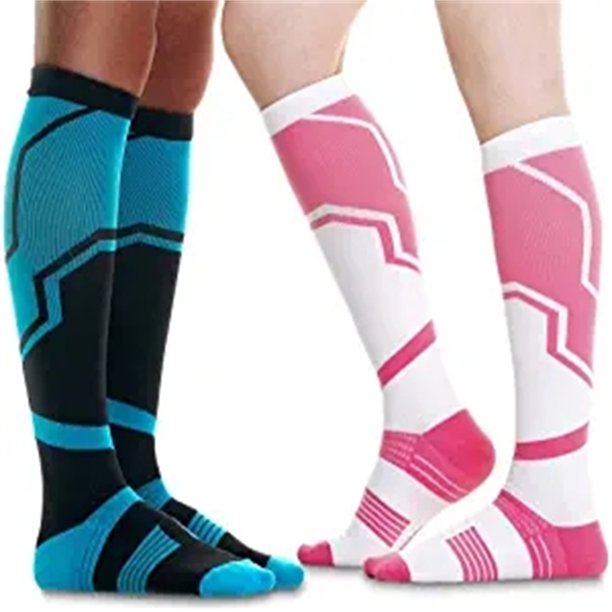 AUNOOL Compression Socks Men Women 2030mmHg Knee High Riding Stocking Leg Support Fit for