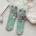 thumbnail image 3 of Wensltd Women Cute Socks Thick Warm Plush Socks Soft Cozy Winter Thermal Comfortable Indoor Floor Socks Green, 3 of 3