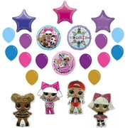 L.O.L. Surprise! Surprise Diva Queen Bee McSwag Leopard Tutu Characters 22 Piece Birthday Party Balloons Ultimate Deluxe Set
