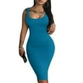 thumbnail image 1 of Robe Débardeur Dégradée Sans Manches Basique Midi Club Robe de Soirée Mini Robe, 1 of 5