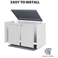 thumbnail image 4 of M optimized Resin Storage Shed, Outdoor Storage Cabinet Waterproof, Outdoor Storage Box for Patio Tools, Sofa Cushion, Lawn Mower and Garbage Cans, 4 of 9
