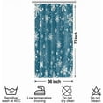thumbnail image 6 of Snowflakes Shower Curtain for Bathroom Christmas Decor Stall RV Shower Curtain Set with Hooks 36x72inches Cold Ice White Snow Flowers X-mas Waterproof Fabric Shower Curtains, 6 of 6