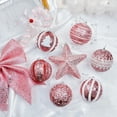 thumbnail image 2 of Bolas de Navidad rosas Adornos navideños Colgantes para árboles de Navidad Decoración navideña DIY 2025 Feliz Año Nuevo, 2 of 5