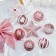 thumbnail image 2 of Bolas de Navidad rosas Adornos navideños Colgantes para árboles de Navidad Decoración navideña DIY 2025 Feliz Año Nuevo, 2 of 5
