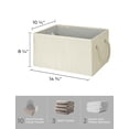 thumbnail image 2 of StorageWorks Cestas de almacenamiento grandes para organizar, cestas de almacenamiento plegables para estantes, contenedores de almacenamiento de tela con asas, cestas decorativas para estantes, beige, 2 of 5