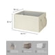 thumbnail image 2 of StorageWorks Cestas de almacenamiento grandes para organizar, cestas de almacenamiento plegables para estantes, contenedores de almacenamiento de tela con asas, cestas decorativas para estantes, beige, 2 of 5
